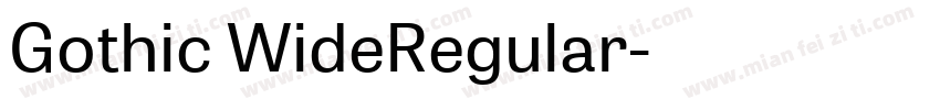 Gothic WideRegular字体转换